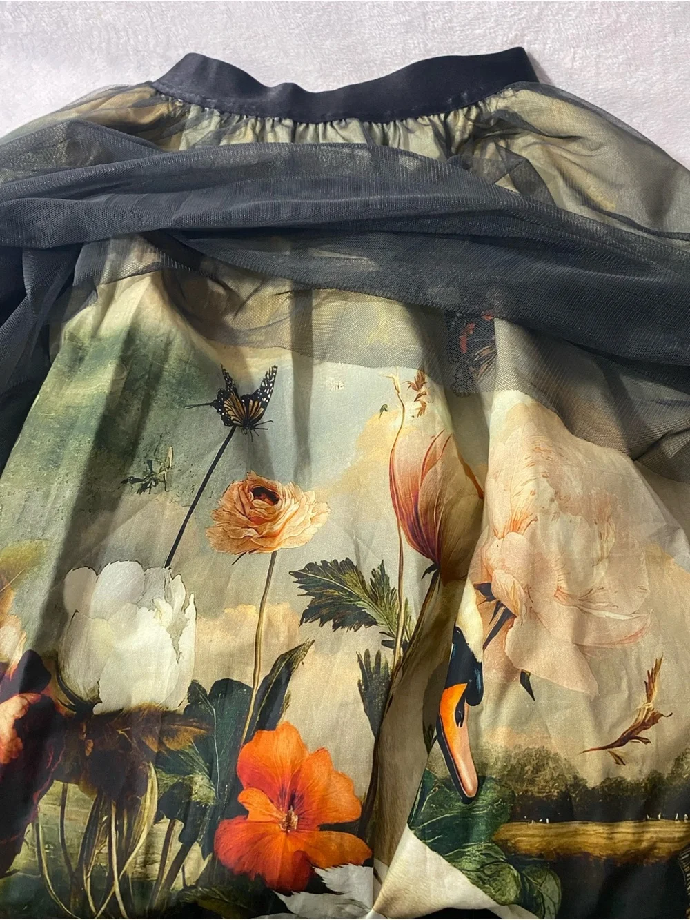 Anthropologie Wondernight Midi Skirt Tulle Swan Size XS NWT - Picture 11 of 14